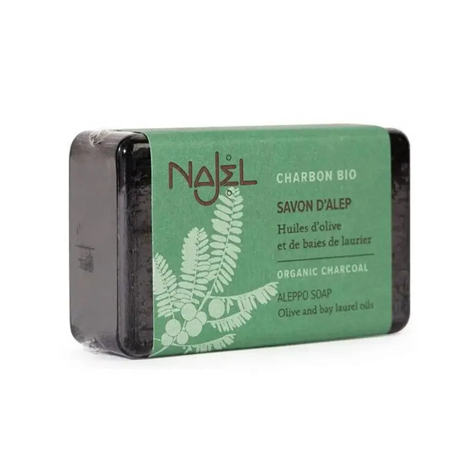 Najel Aleppo olijfzeep met charcoal 100 gram
