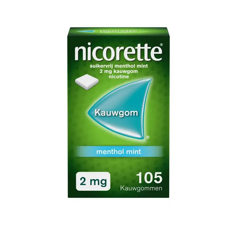Nicorette Kauwgom 2 mg menthol mint 105 stuks