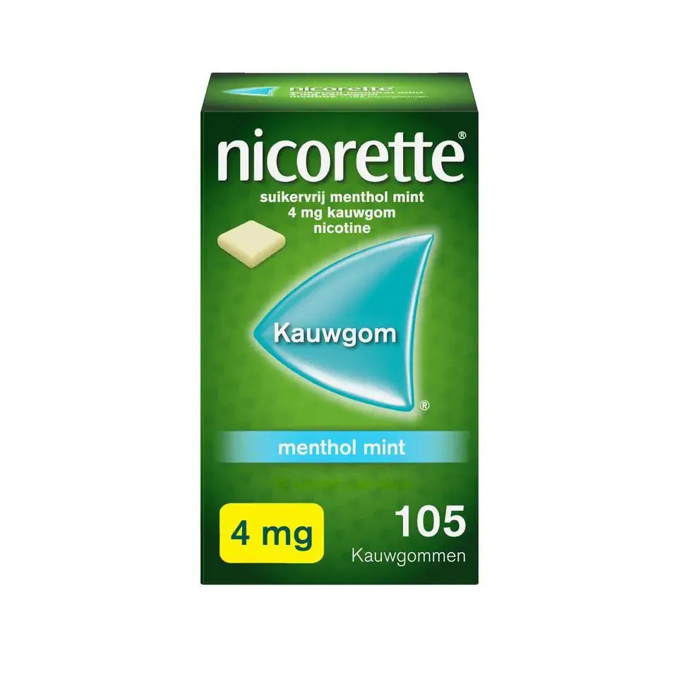 Nicorette Kauwgom 4 mg menthol mint 105 stuks