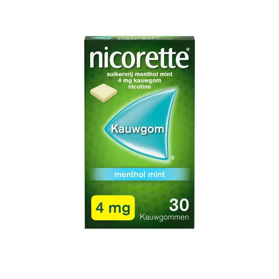 Nicorette Kauwgom 4 mg menthol mint 30 stuks