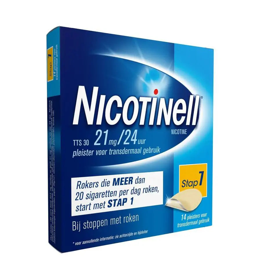 Nicotinell Pleister Stap 1 21 mg 14 stuks