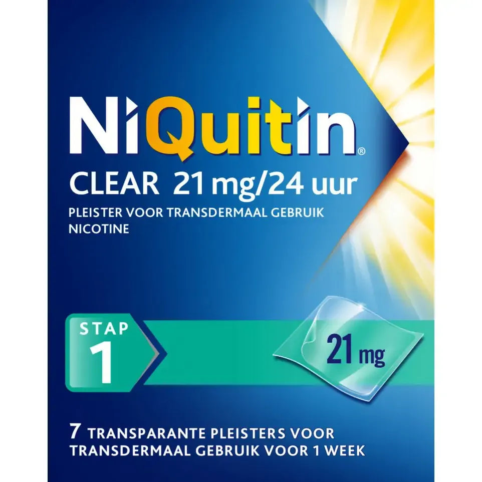 Niquitin Stap clear 21 mg/24 uur 7 stuks