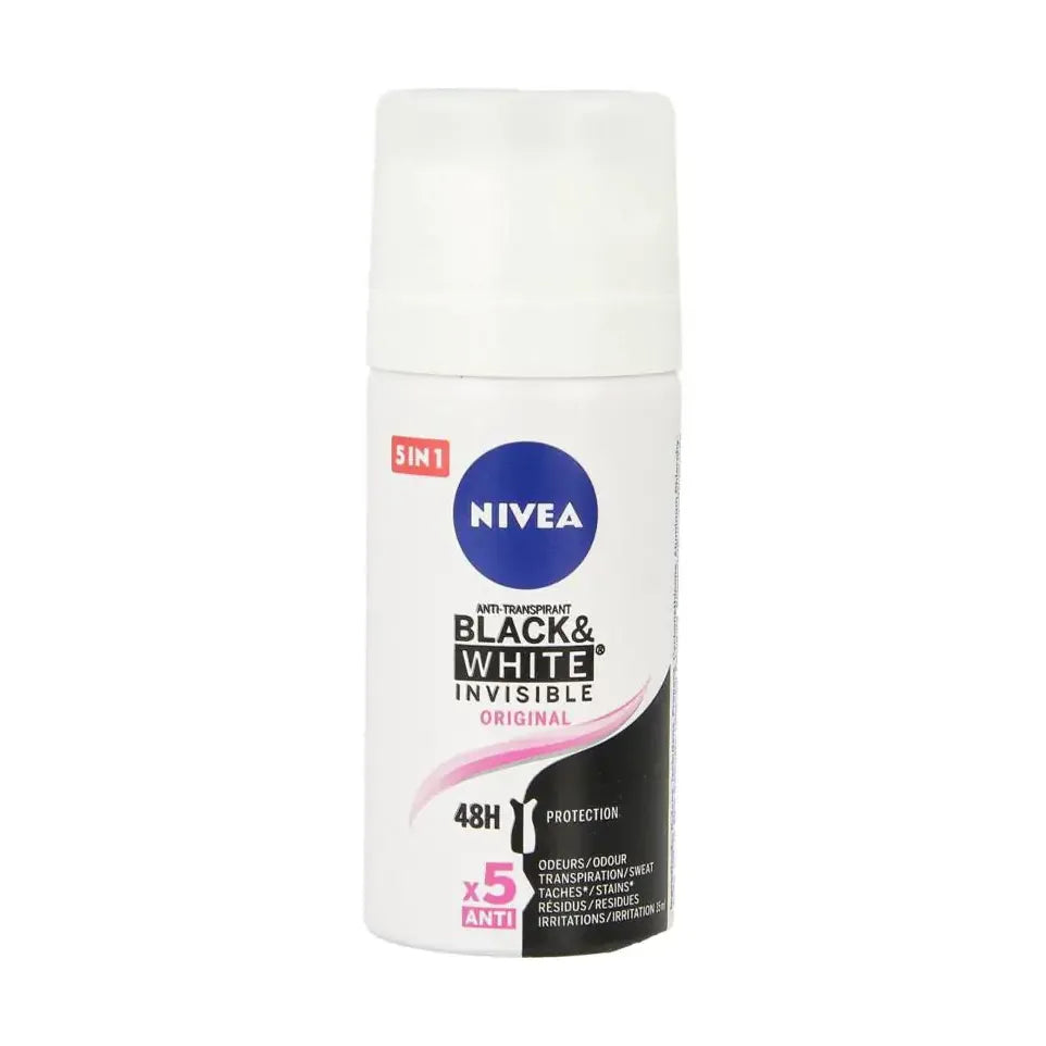 Nivea Men deodorant spray black & white invisible mini 35 ml