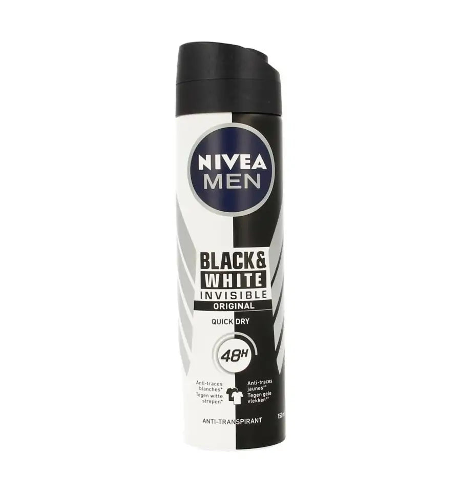 Nivea Men deodorant spray invisible black & white 150 ml