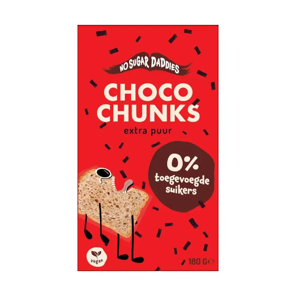 No Sugar Daddies choco chunks extra puur biologisch 180 g