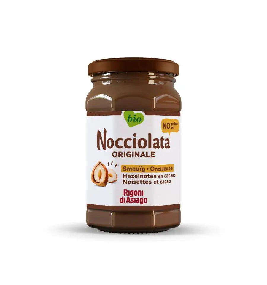 Nocciolata Chocolade hazelnootpasta biologisch 250 gram