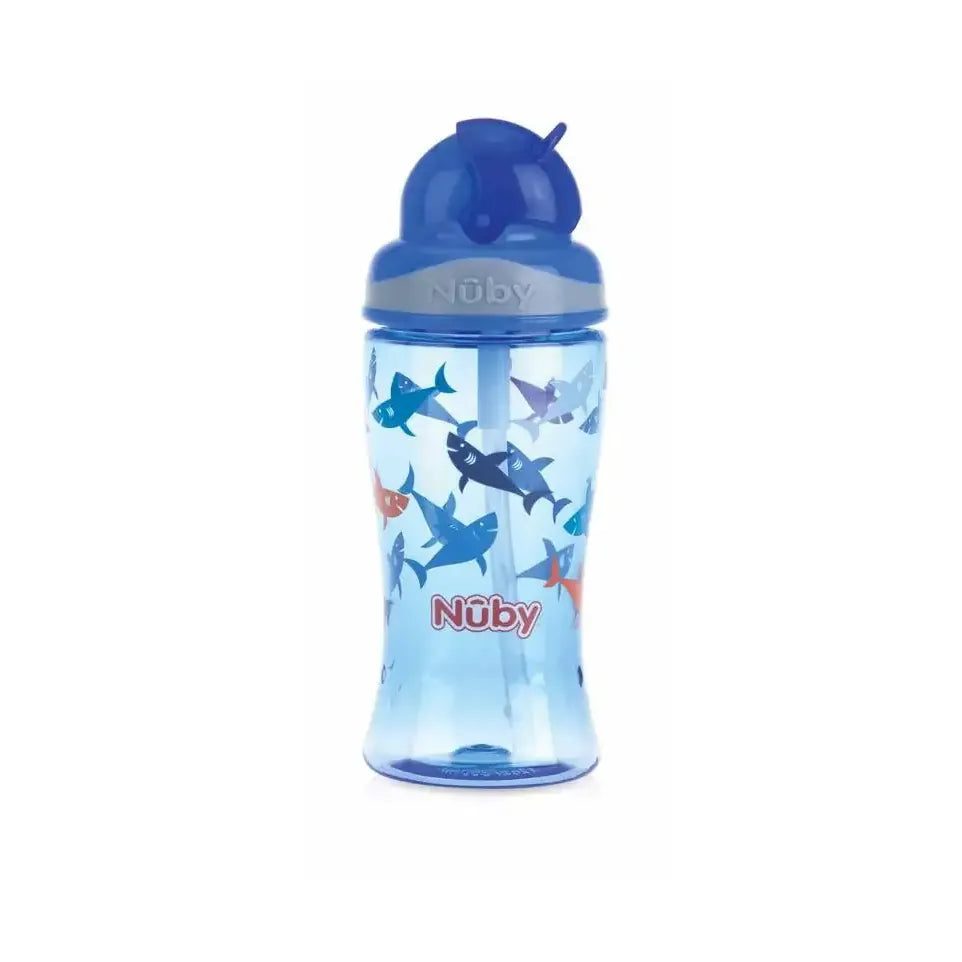 Nuby Flip it beker 360 ml blauw 3+ jaar