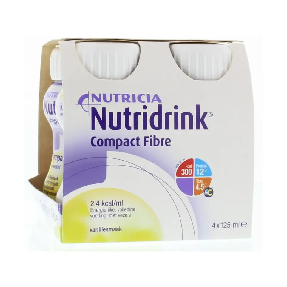 Nutricia Compact fibre vanilla 125 ml 4 stuks