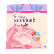 Nutricia Juice style aardbei 200 ml 4 stuks