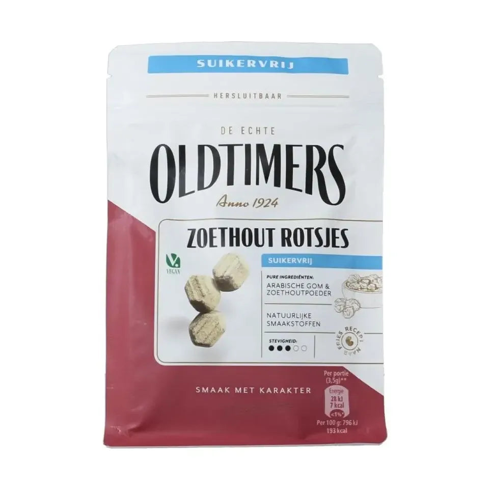 Oldtimes Zoethout rotsjes 100 gram