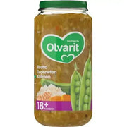 Olvarit Risotto doperwten kalkoen 18M01 250 gram