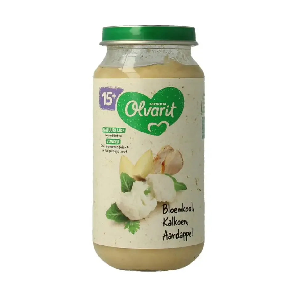 Olvarit Bloemkool kalkoen aardappels 15M08 250 gram