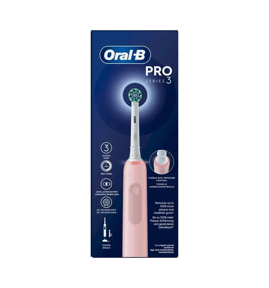 Oral B Tandenborstel elektr Pro 3000 pink cross action