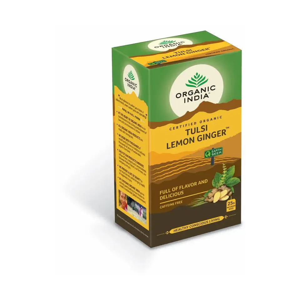 Organic India Tulsi lemon ginger thee 25 zakjes