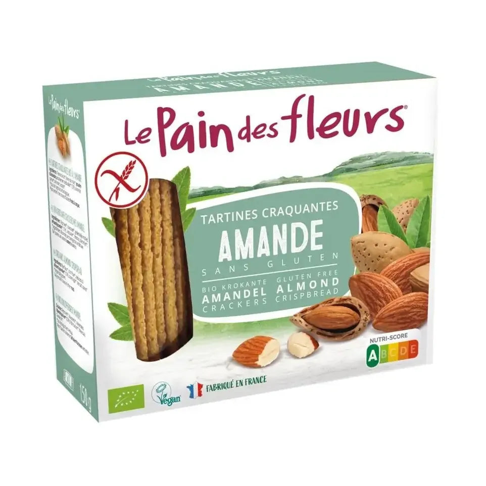 Pain Des Fleurs Crackers met amandel biologisch 150 gram