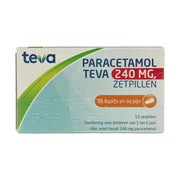 Teva Paracetamol 240 mg 10 zetpillen