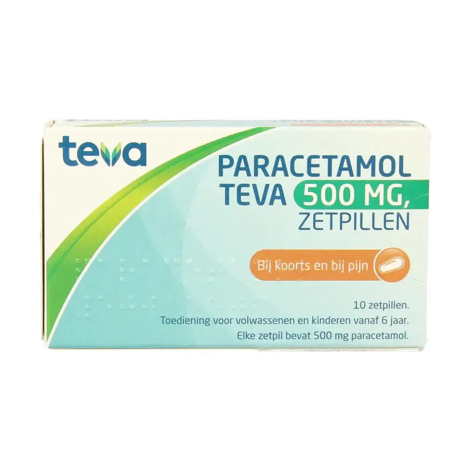 Teva Paracetamol 500 mg 10 zetpillen