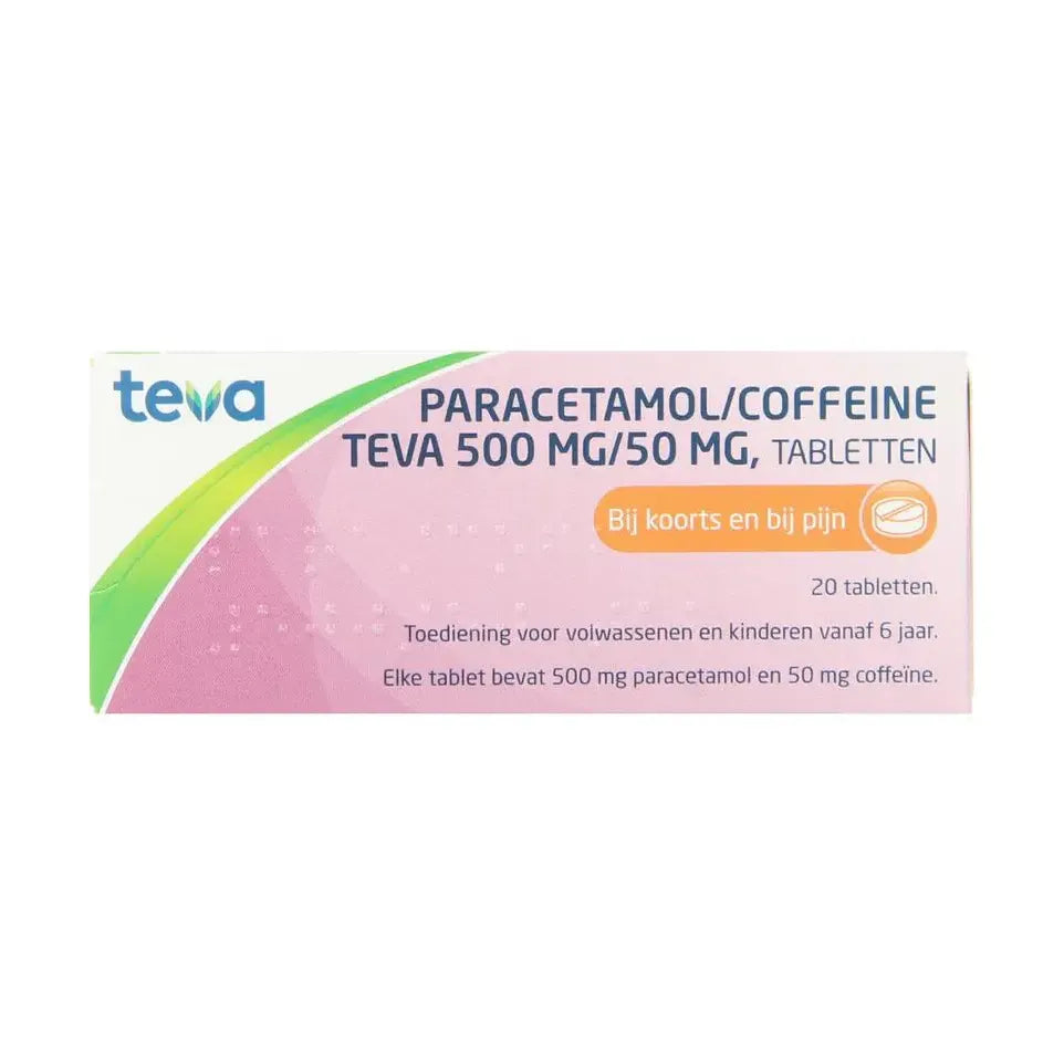 Teva Paracetamol coffeine 500/50 20 tabletten