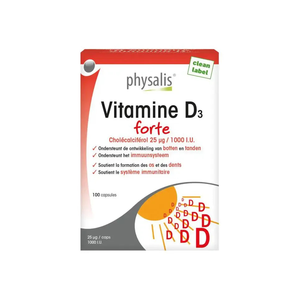 Physalis Vitamine D3 forte 100 capsules