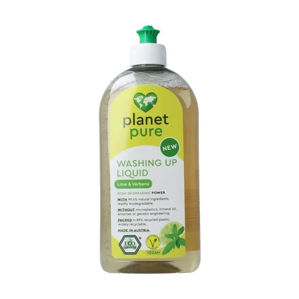 Planet Pure Afwasmiddel lime & verbena 500 ml