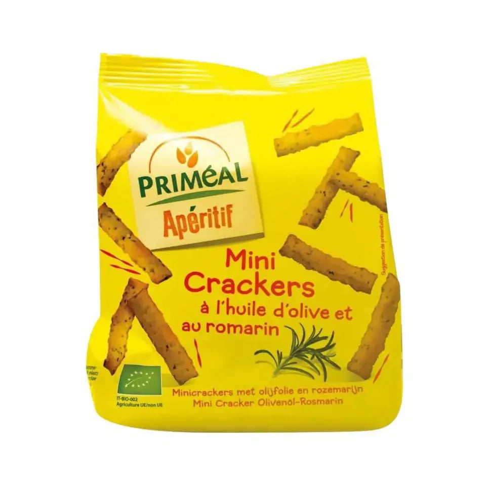 Primeal Aperitive mini crackers olijf rozemarijn 100 gram