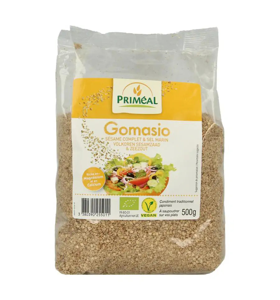Primeal Gomasio volkoren sesamzaad en zeezout 500 gram