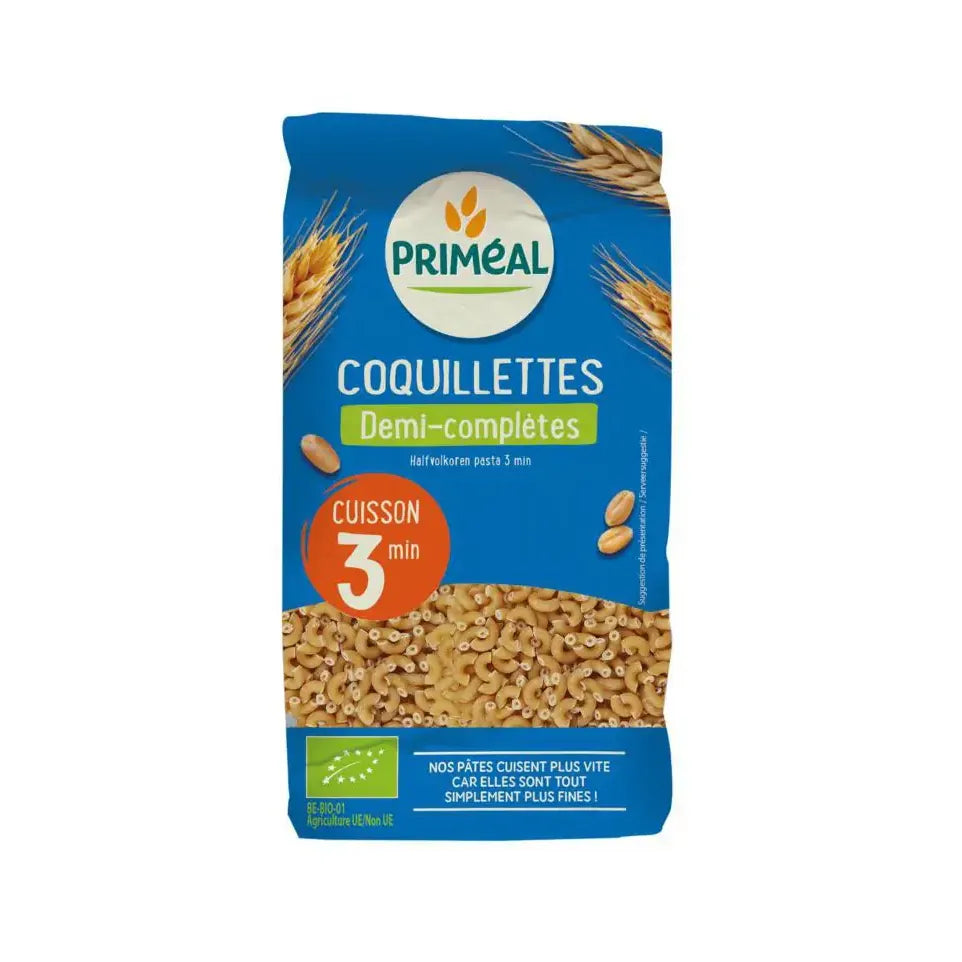 Primeal Halfvolkoren elleboogjes snelkook 3 minuut 500 gram