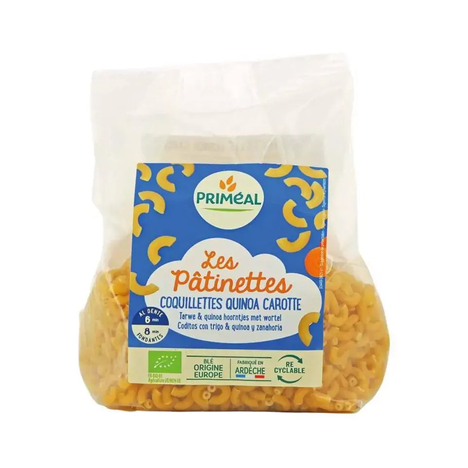 Primeal Hoorntjes tarwe quinoa wortel 250 gram