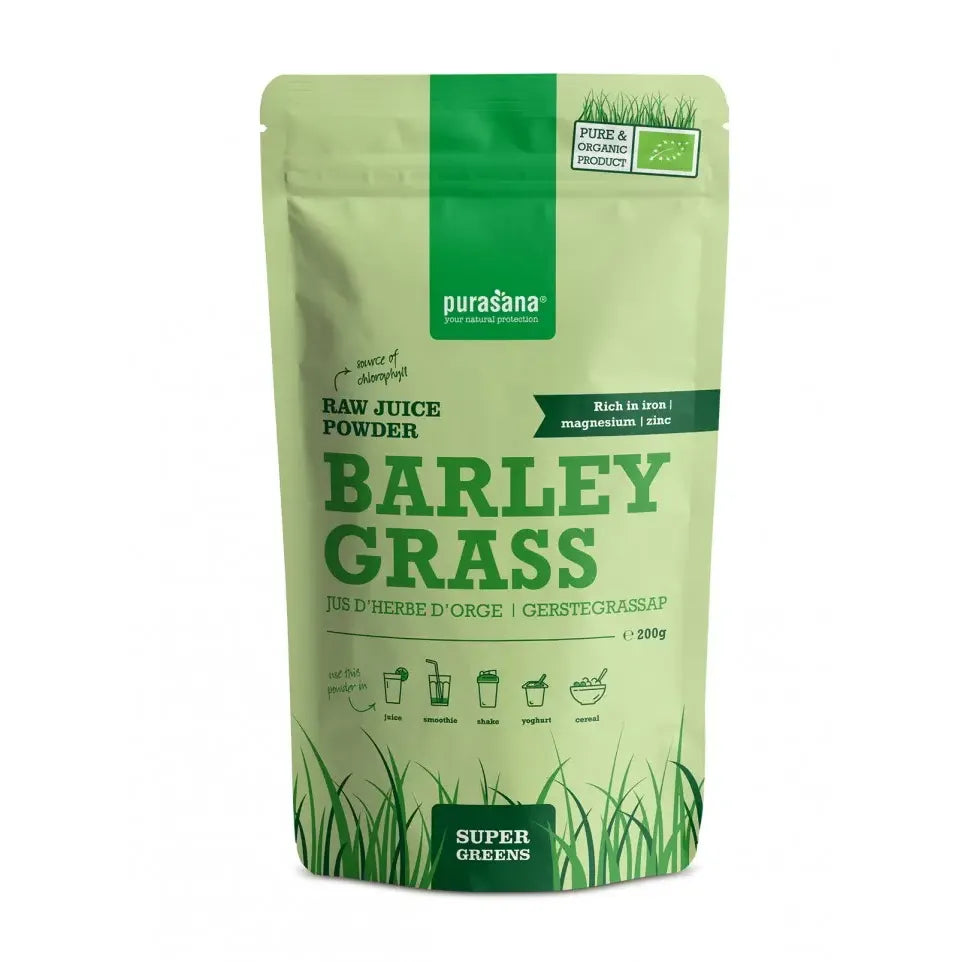 Purasana Gerstegras barley grass sappoeder 200 gram