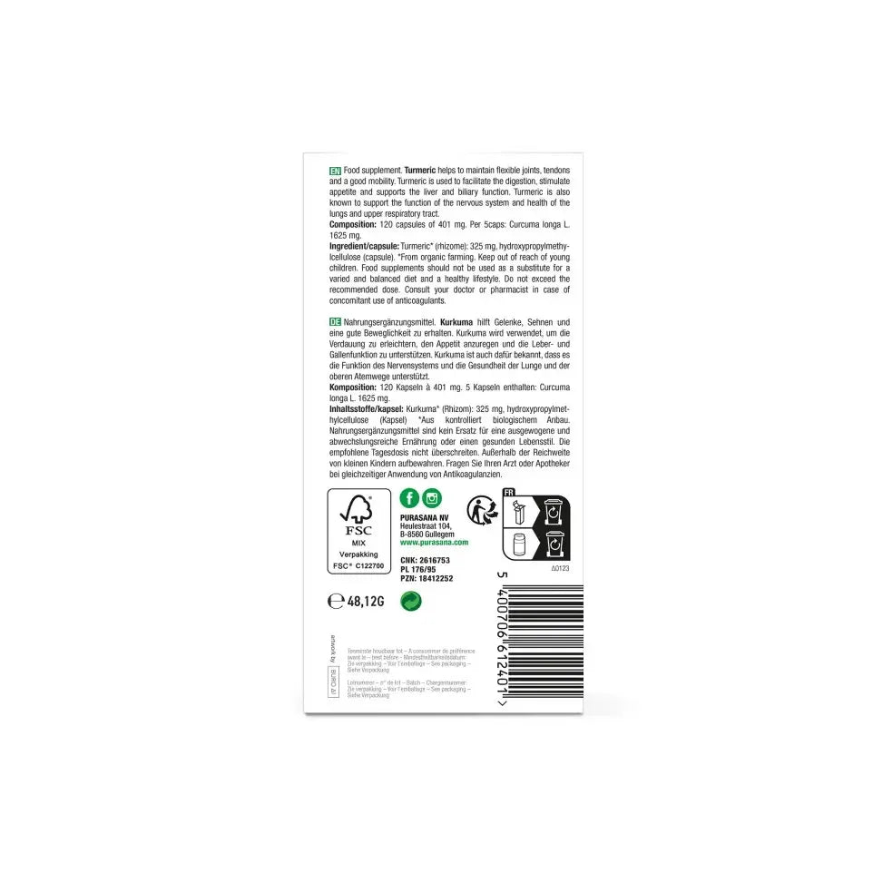 Purasana Curcuma 120 vcaps