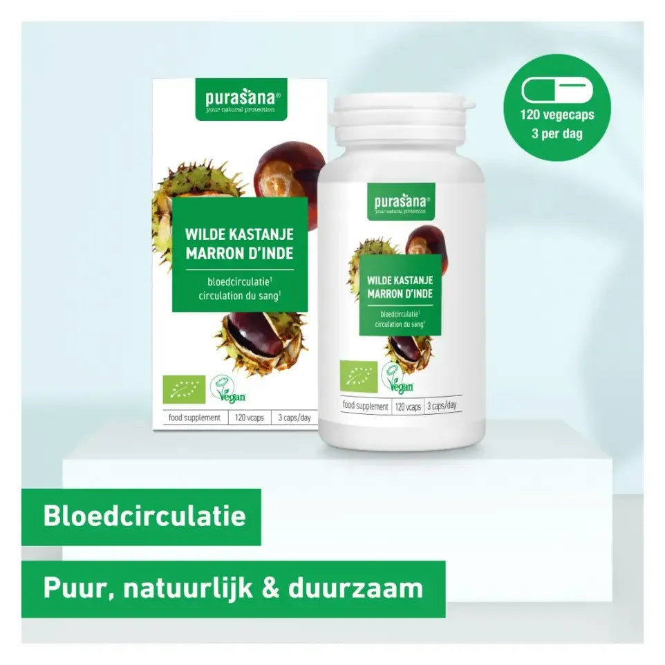 Purasana Wilde kastanje 120 vcaps