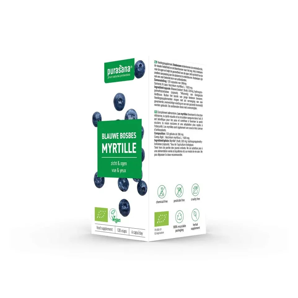Purasana Blauwe Bosbes bio 120 vcaps
