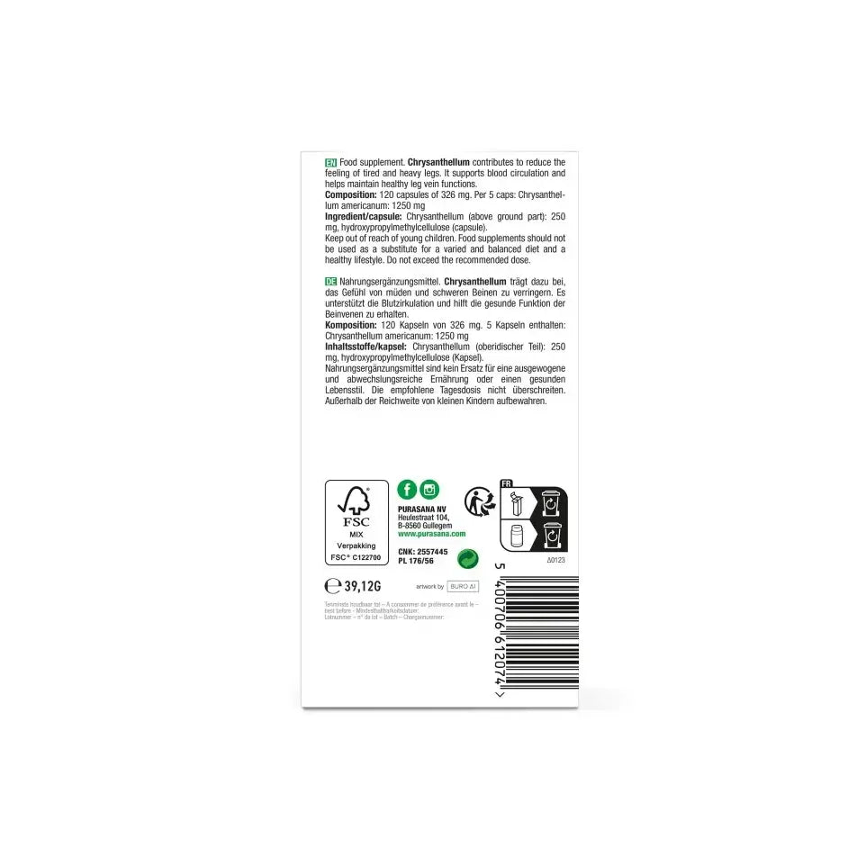 Purasana Chrysanthellum 120 vcaps