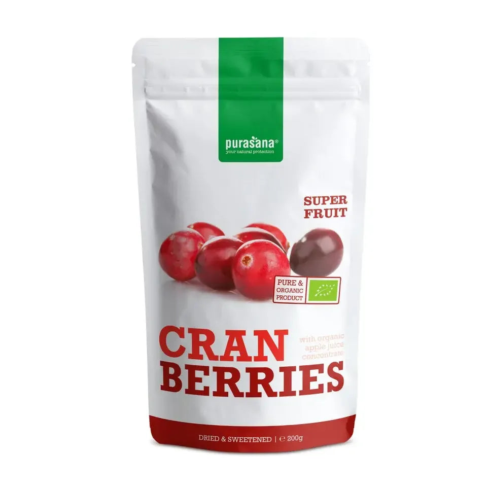 Purasana Veenbessen cranberries 200 gram