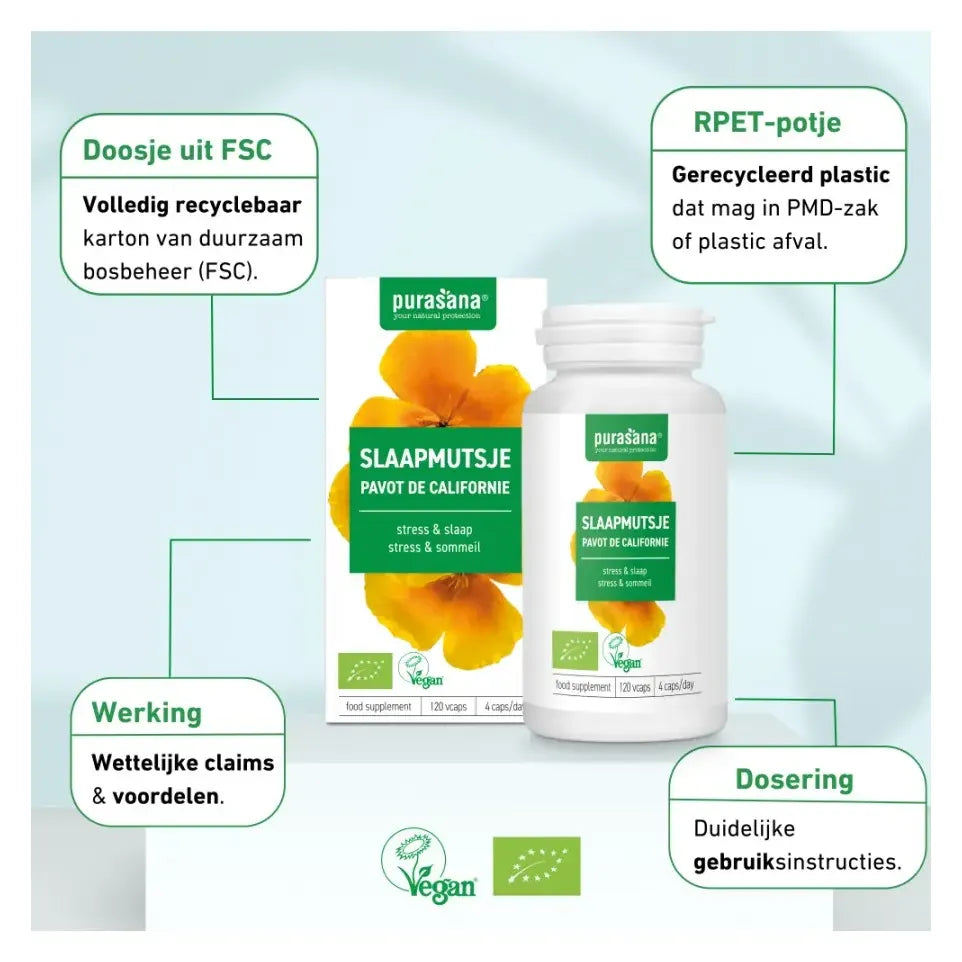 Purasana Slaapmutsje 120 vcaps