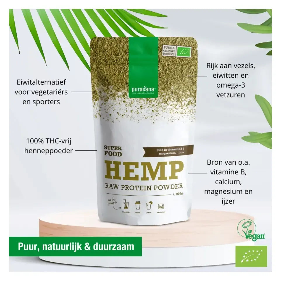 Purasana Hennep proteine poeder 200 gram