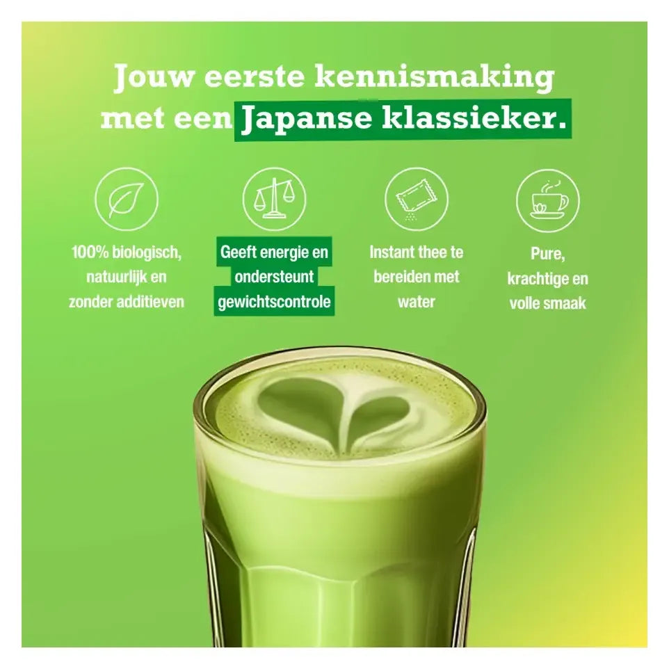 Purasana Instant Matcha tea 6 sticks biologisch