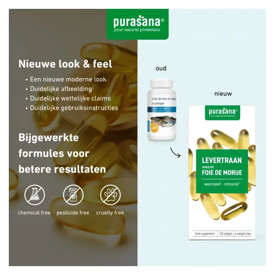 Purasana Levertraan 120 softgels