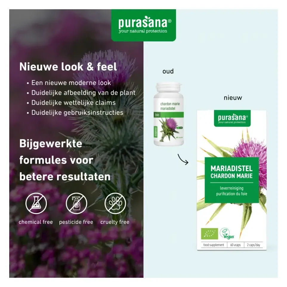 Purasana Mariadistel extract 60 mg 60 vcaps