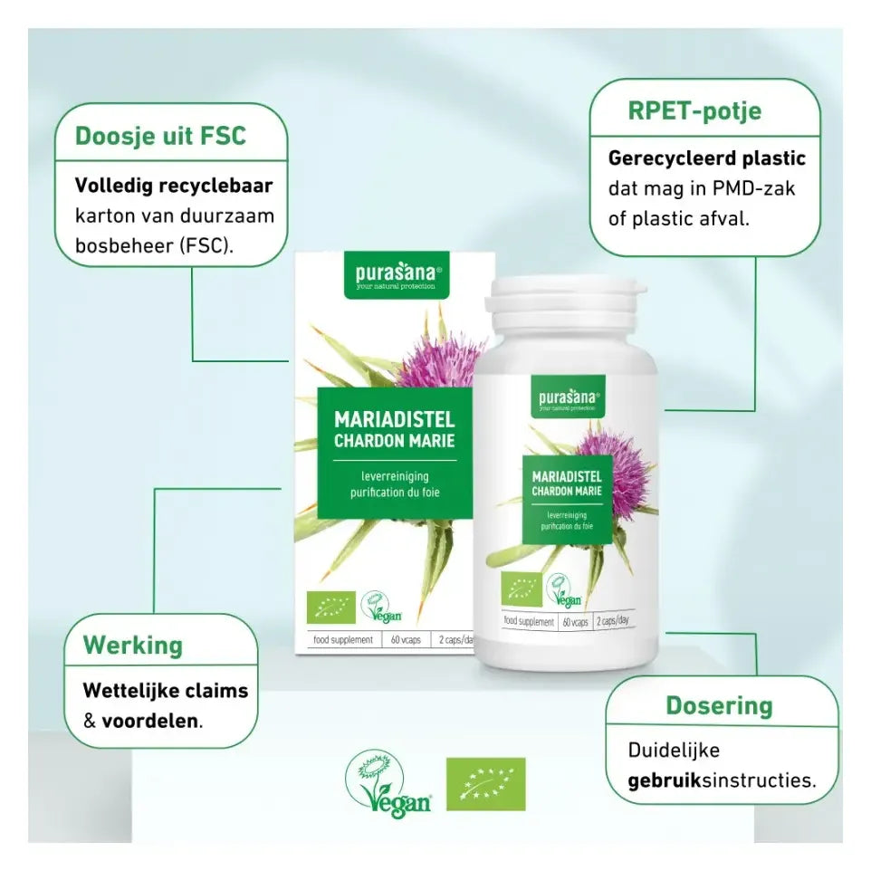 Purasana Mariadistel extract 60 mg 60 vcaps