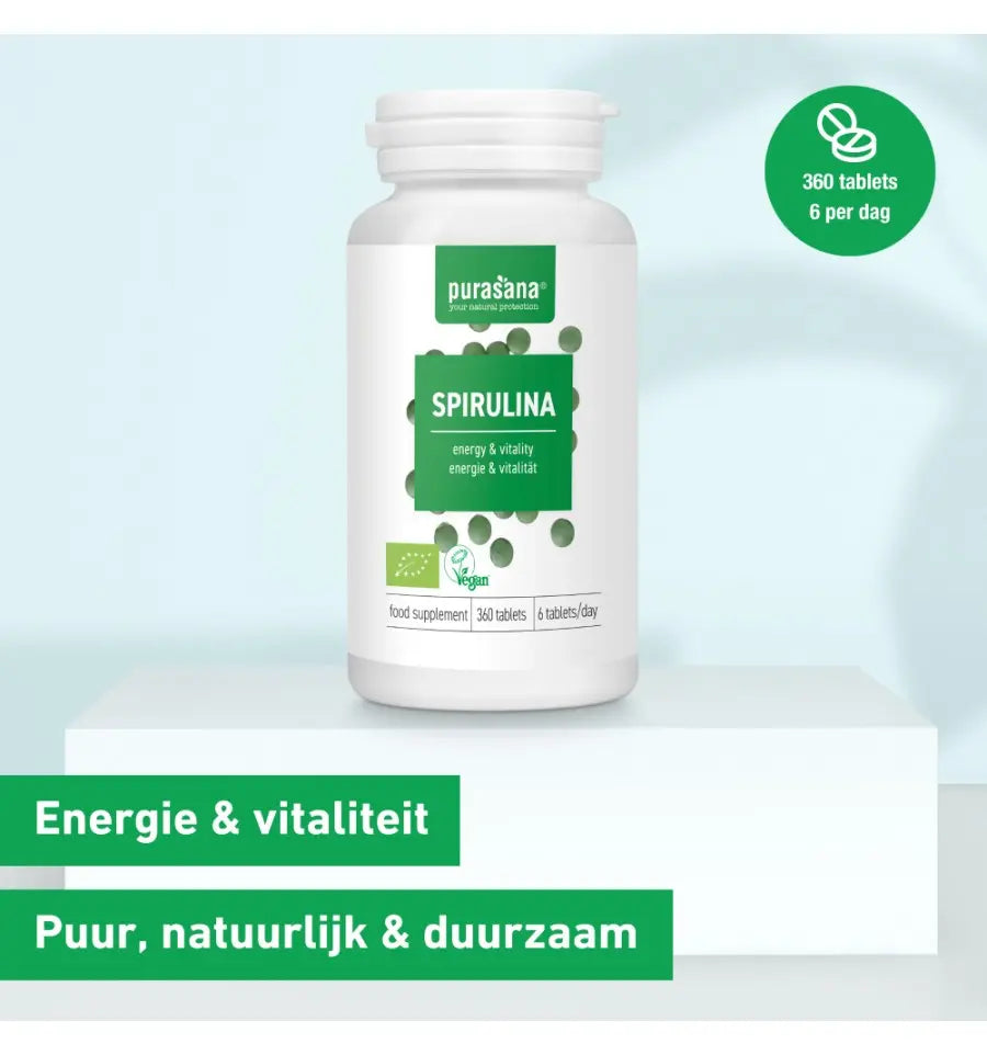 Purasana Spirulina 180 tabletten (afbeelding 6)