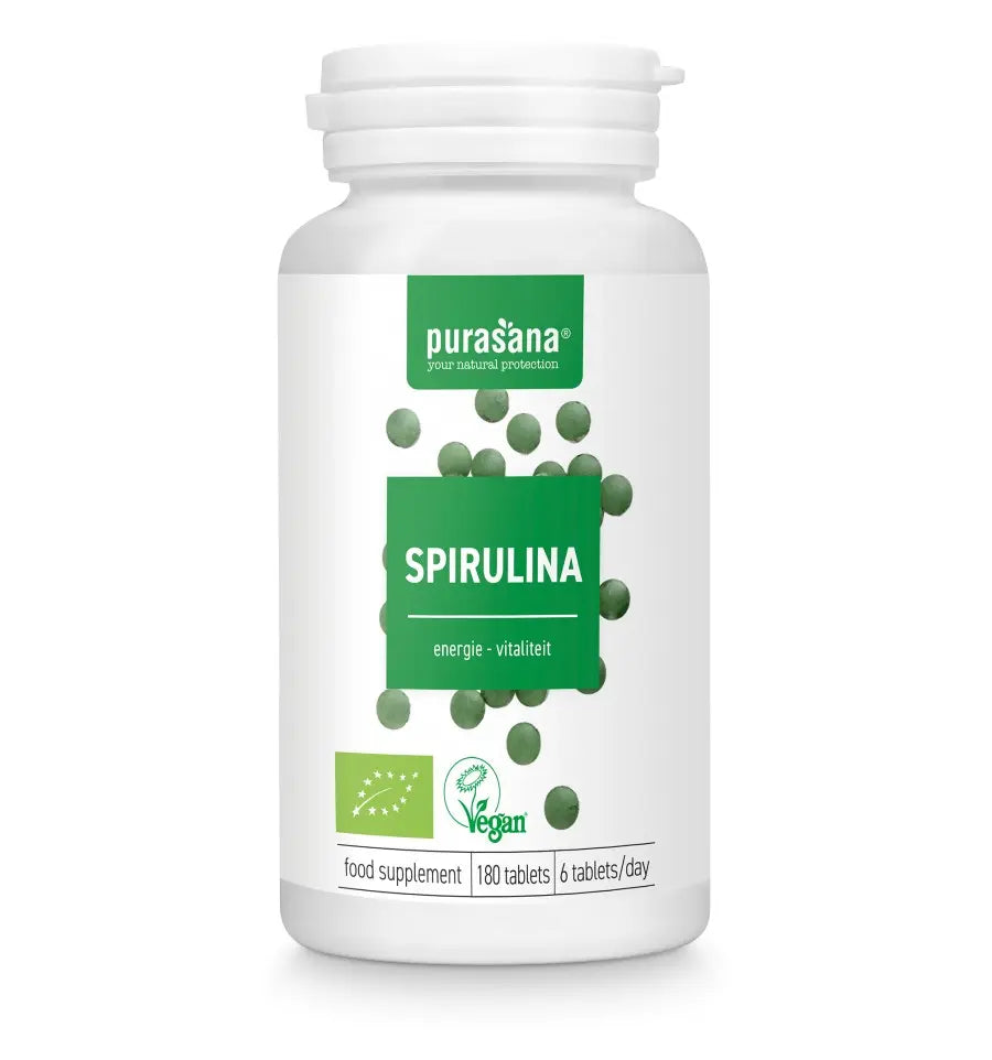 Purasana Spirulina 180 tabletten (afbeelding 1)
