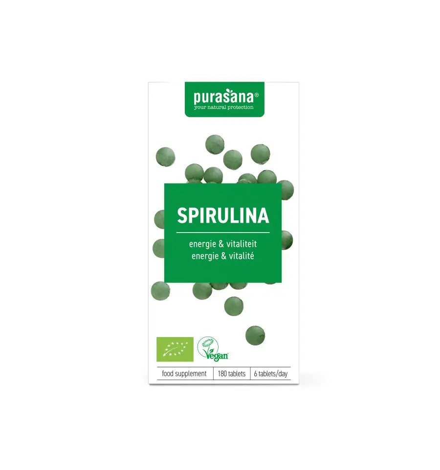Purasana Spirulina 180 tabletten (afbeelding 2)