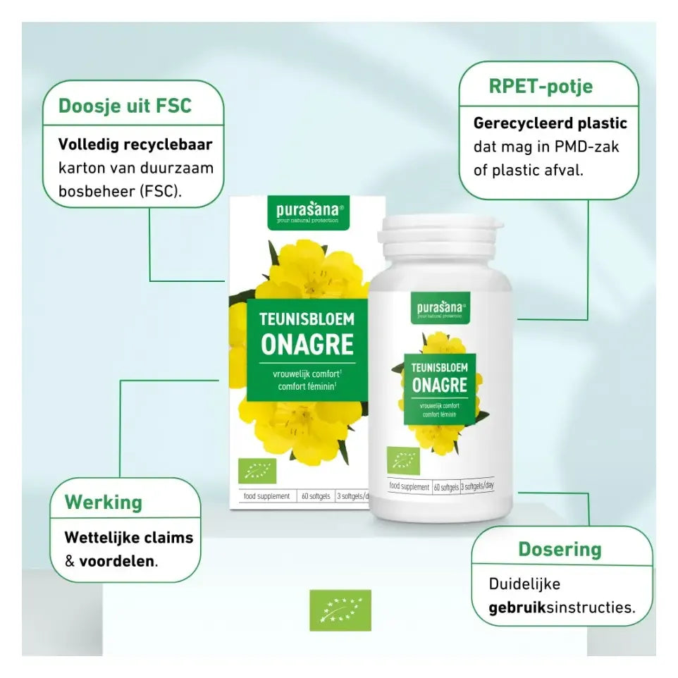 Purasana Teunisbloem 60 softgels
