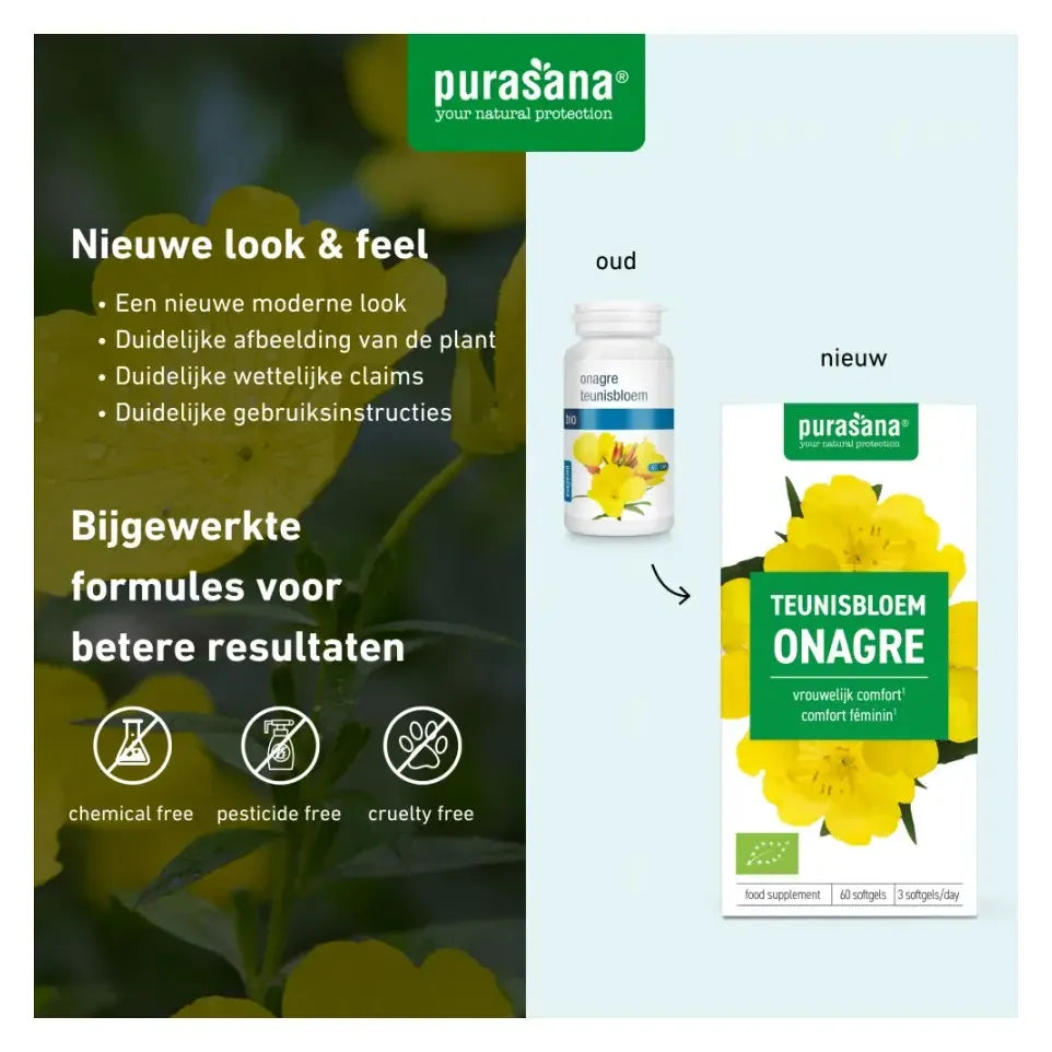 Purasana Teunisbloem 60 softgels