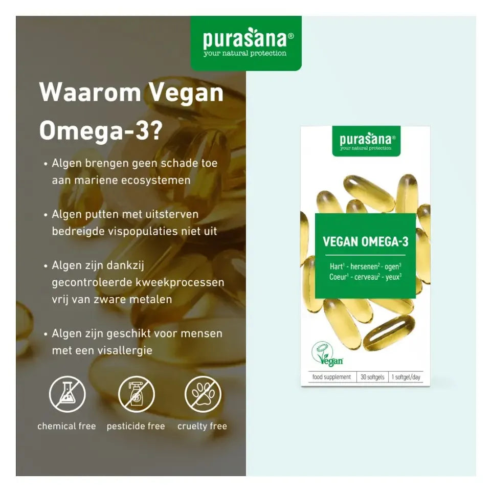 Purasana Vegan omega-3 1080 mg 30 softgels