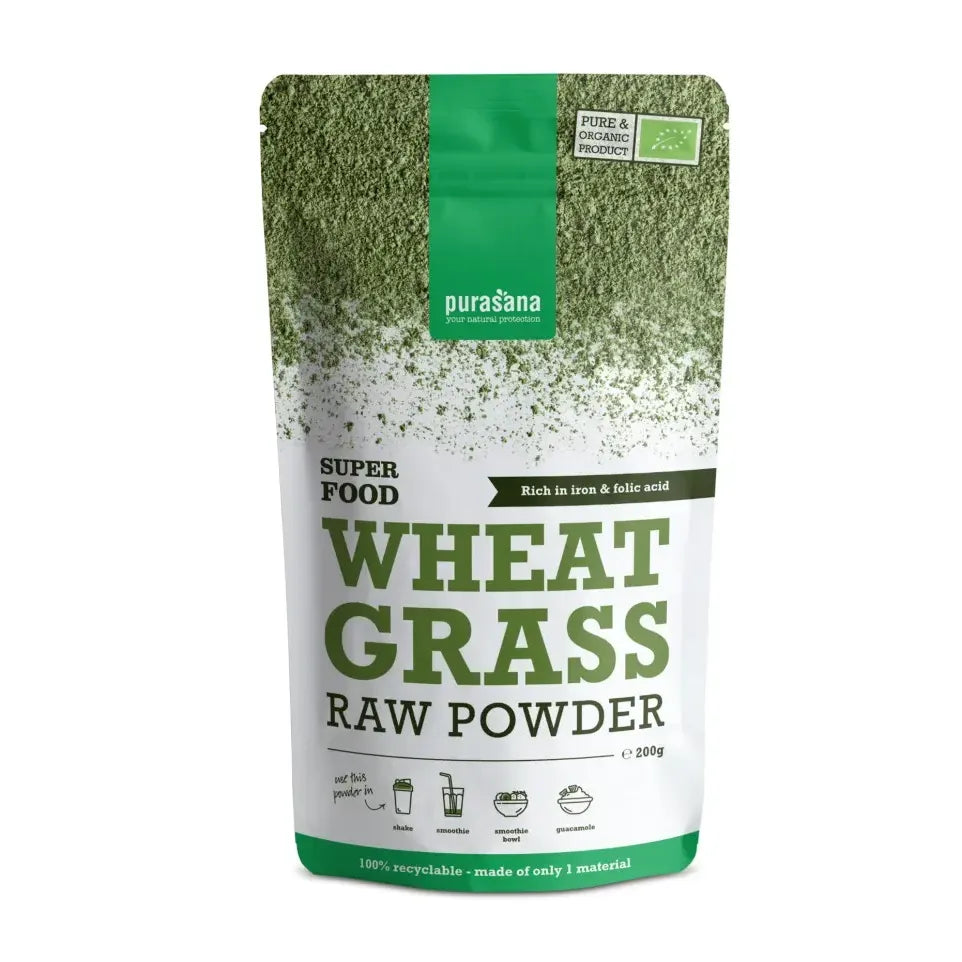 Purasana Tarwegras wheatgrass poeder 200 gram