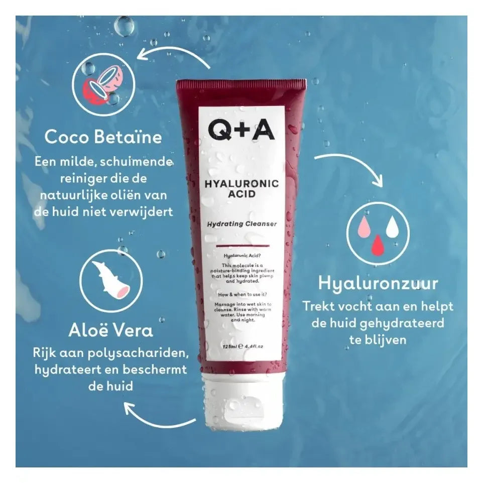Q+A Hyaluronic acid cleansing gel 125 ml