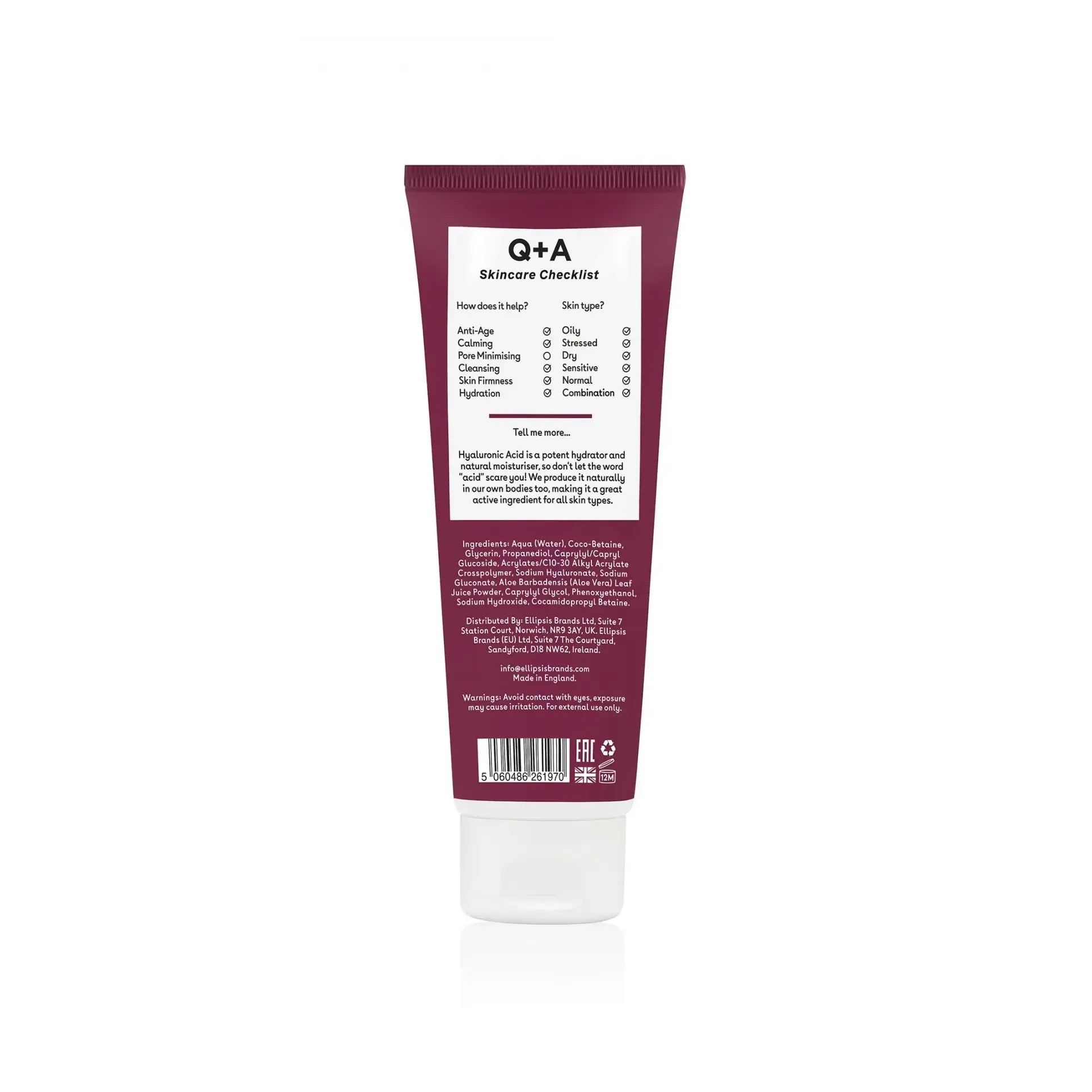 Q+A Hyaluronic acid cleansing gel 125 ml