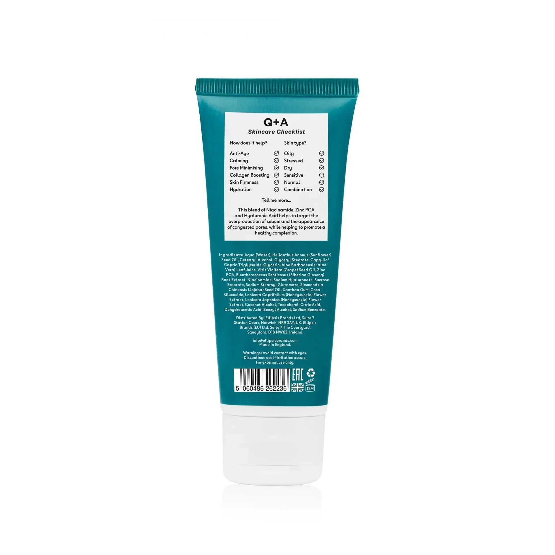 Q+A Zinc PCA daily moisturiser 75 ml